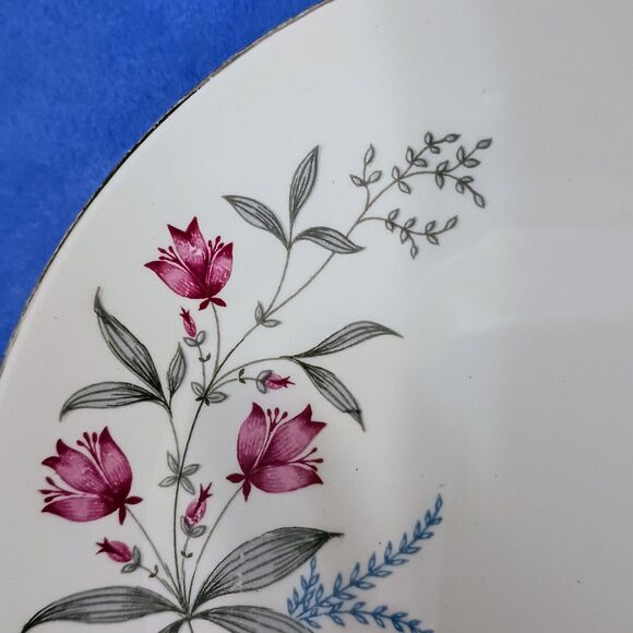Royal Monarch China Dinner Plate Fern Valley Holland Platinum Replacement MCM - Picture 9 of 15